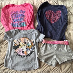 Disney Girls Pajama Set - Gray, Pink, and Navy
